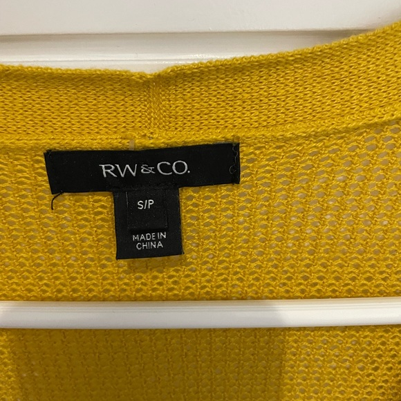 RW & Co yellow cardigan - Picture 2 of 4